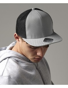 B-B664-Original Flat Peak 6 Panel Trucker Cap 2